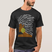 Black is Beautiful Words in Natural Hair Afro Blac T-Shirt (Vorderseite)