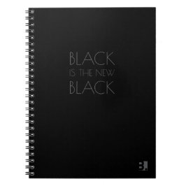 Black is the new Black - Typografie Notizbuch Notizblock