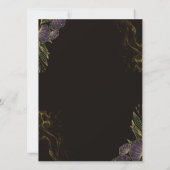 Black Islamic Gold Floral aqiqah Einladung (Rückseite)