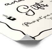 Black Italian Brautparty Card & Gifts Poster (Ecke)