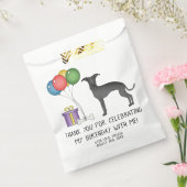 Black Italian Greyhound Cartoon Dog Birthday Geschenktütchen (Versiegelt)