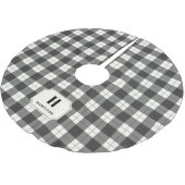 Black & Ivory Buffalo Kariertes Monogram Tree Skir Polyester Weihnachtsbaumdecke (Schrägansicht)