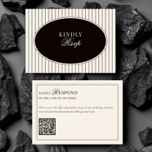 Black Ivory Classic Old Money QR-Code Hochzeits-RS