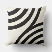 Black Ivory Concentric Curve Abstract