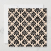 Black & Ivory Damask Einladung (Rückseite)