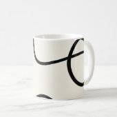 Black Ivory Flowing Line Abstract Kaffeetasse (VorderseiteRechts)