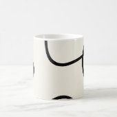 Black Ivory Flowing Line Abstract Kaffeetasse (Mittel)