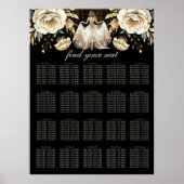 Black Ivory & Gold Quinceñera Seekarte Poster (Vorne)