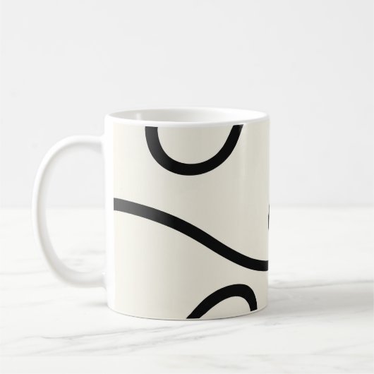 Black Ivory Loop Line Abstract Kaffeetasse (Links)
