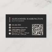 Black Ivory Master Friseur QR-Code Visitenkarte (Rückseite)