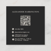 Black Ivory Master Friseur QR-Code Visitenkarte (Rückseite)