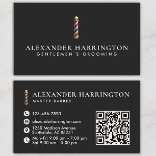 Black Ivory Master Friseur QR-Code Visitenkarte