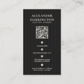 Black Ivory Master Friseur QR-Code Visitenkarte (Rückseite)