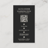 Black Ivory Master Friseur QR-Code Visitenkarte (Rückseite)