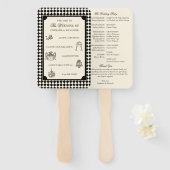 Black & Ivory Old Money Wedding Program Itinerary Fächer (Vorne und Hinten)