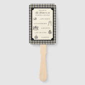 Black & Ivory Old Money Wedding Program Itinerary Fächer (Vorderseite)