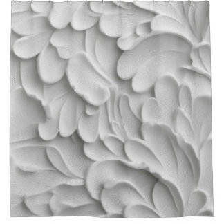 Black & Ivory Textured Shower Curtain  Duschvorhang