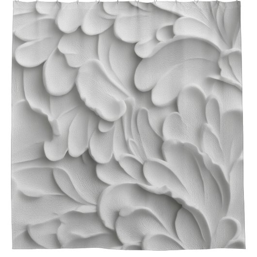 Black & Ivory Textured Shower Curtain  Duschvorhang (Vorderseite)