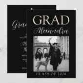 Black Ivory Veterinary Medicine Graduation Party Einladung (Vorne/Hinten)