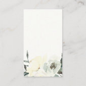 BLACK IVORY WHITE FLORAL BUNCH ANZEIGEN BABY DUSCH BEGLEITKARTE (Rückseite)