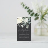 BLACK IVORY WHITE FLORAL BUNCH ANZEIGEN BABY DUSCH BEGLEITKARTE (Stehend Vorderseite)