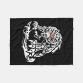 Black Jacob Fatu Wolf Fleecedecke (Vorderseite (Horizontal))