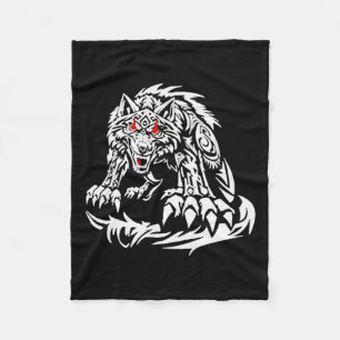 Black Jacob Fatu Wolf Fleecedecke