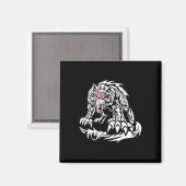 Black Jacob Fatu Wolf Magnet (Vorderseite/Rückseite)