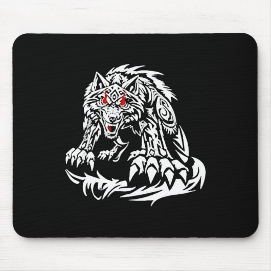 Black Jacob Fatu Wolf Mousepad (Vorne)