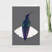 Black Jacobin Hummingbird  Karte (Vorderseite)