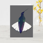 Black Jacobin Hummingbird  Karte (Gelbe Blume)