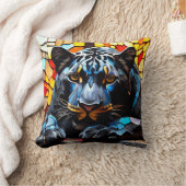 Black Jagua Mosaic-Hartglas Kissen (Decke)