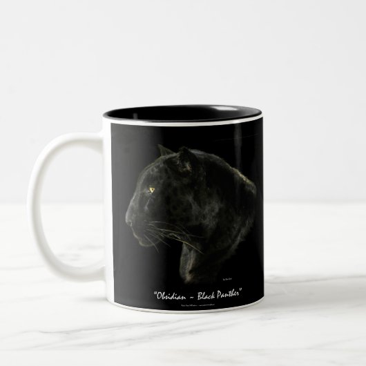 Black Jaguar Big Cat MAKE MINE BLACK! Tasse trinke (Links)