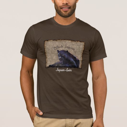 Black Jaguar Big Cat Wildlife-support Art T - Shir T-Shirt (Vorderseite)