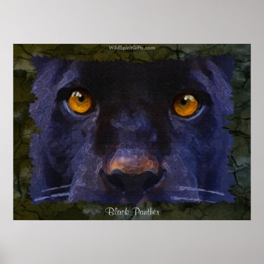 BLACK JAGUAR ~ BLACK PANTHER GRÖSSERE Kunstdrucker Poster (Vorne)