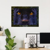 BLACK JAGUAR ~ BLACK PANTHER GRÖSSERE Kunstdrucker Poster (Heimbüro)
