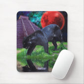 Black Jaguar & Chichen Itza Temple & Lunar Eclipse Mousepad (Mit Mouse)