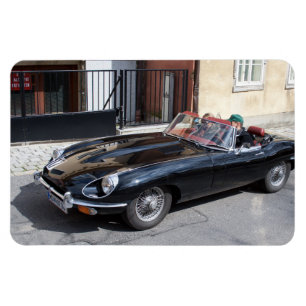 Black Jaguar E Type Magnet