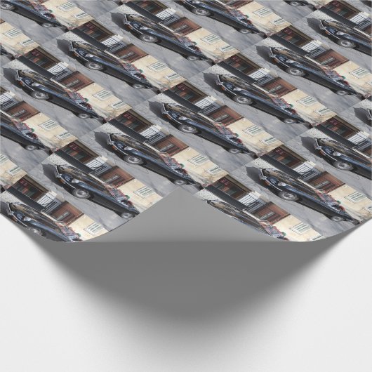 Black Jaguar E Type Roadster Geschenkpapier (Ecke)