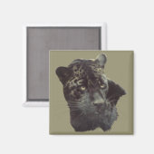 Black Jaguar Magnet (Vorderseite/Rückseite)