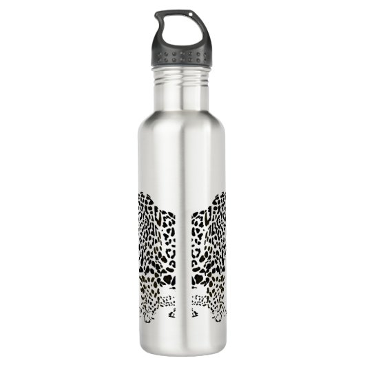 Black Jaguar Monogram Edelstahlflasche (Rückseite)