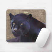 Black Jaguar Panther Big Cat Wildlife Mousepad (Mit Mouse)
