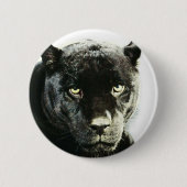 Black Jaguar Panther Button (Vorderseite)