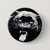 Black Jaguar Panther Button (Vorderseite)