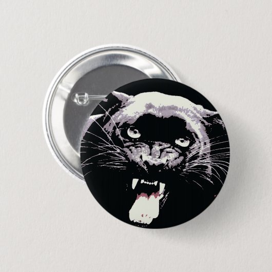 Black Jaguar Panther Button (Vorne & Hinten)