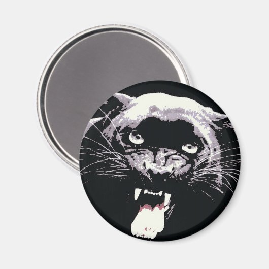 Black Jaguar Panther Magnet (Vorderseite/Rückseite)