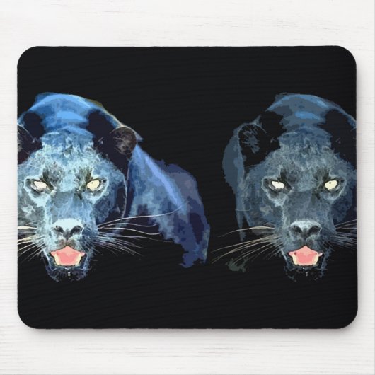Black Jaguar Panther Mousepad (Vorne)