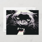 Black Jaguar Panther Postkarte (Vorne/Hinten)