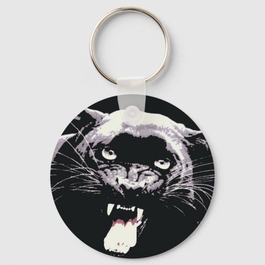 Black Jaguar Panther Schlüsselanhänger (Vorderseite)