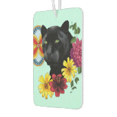 Black Jaguar Portrait Blume Autolufterfrischer (Links)